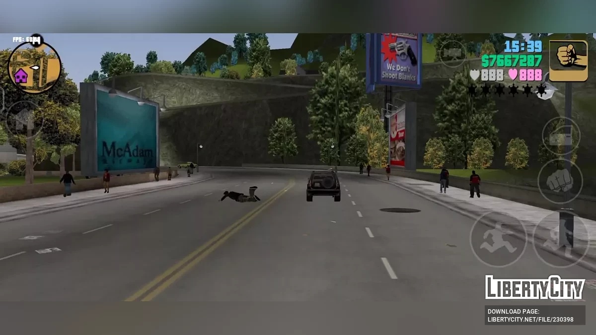 Выход из автомобилей (Мобильная версия) / GTA 3 (iOS, Android)