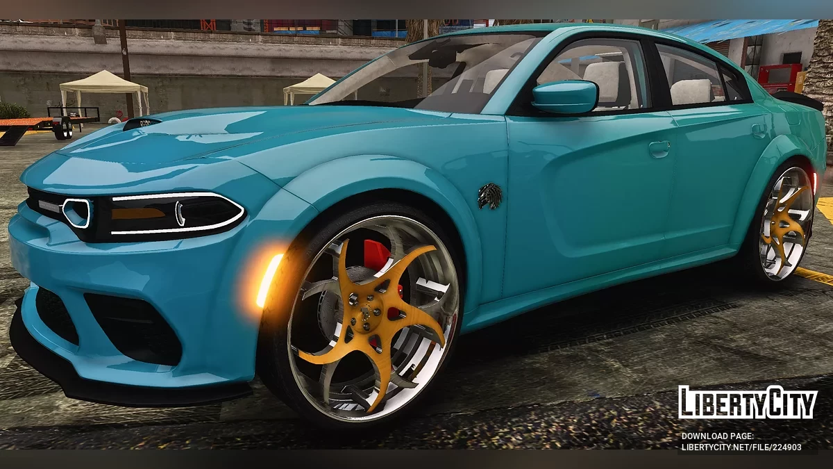 Custom Tuned Widebody Multi Coloured Dodge Charger SRT Scatpack Jailbreak / GTA 5