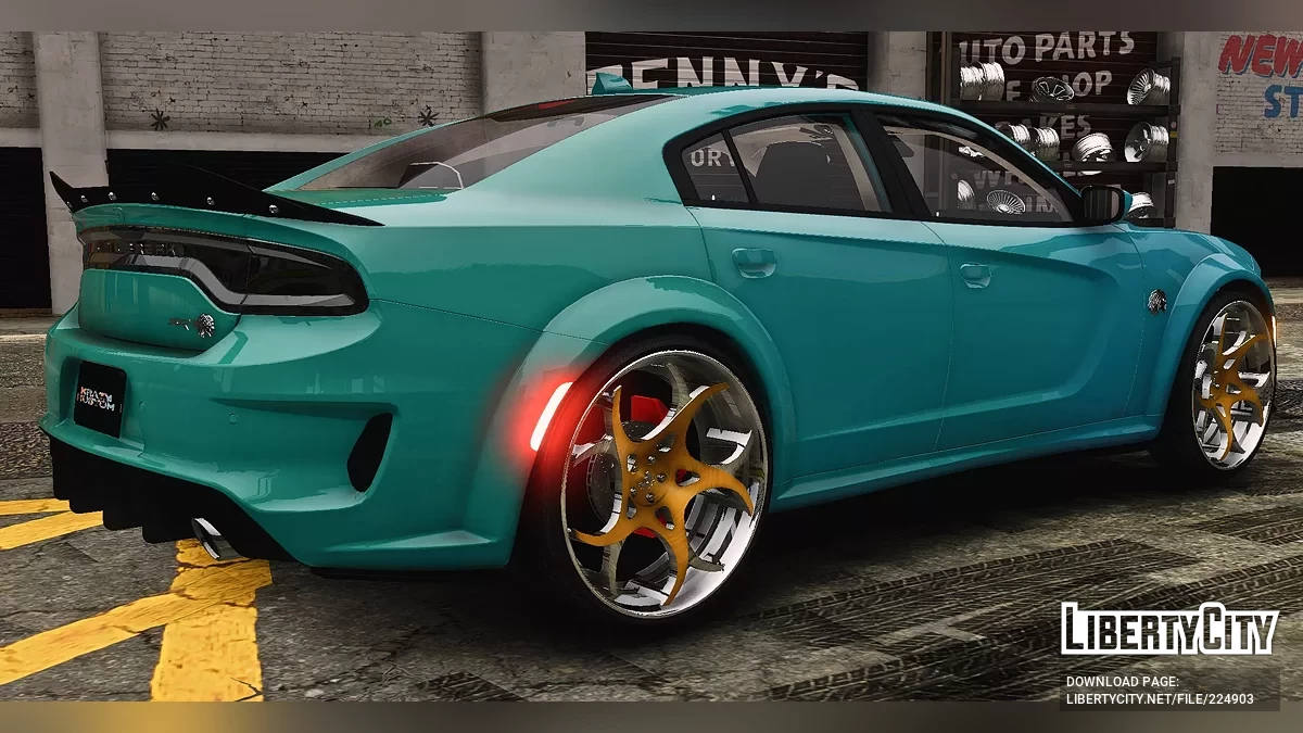 Custom Tuned Widebody Multi Coloured Dodge Charger SRT Scatpack Jailbreak / GTA 5