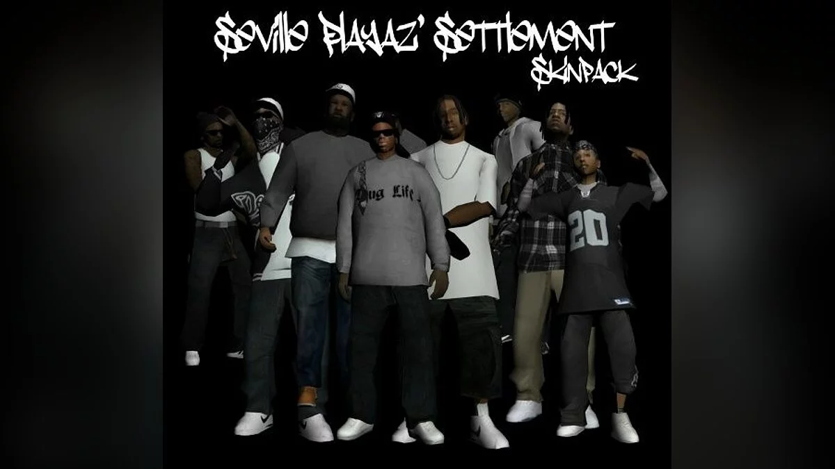 Skinpack Afro - Seville Playaz' Settlement / GTA San Andreas