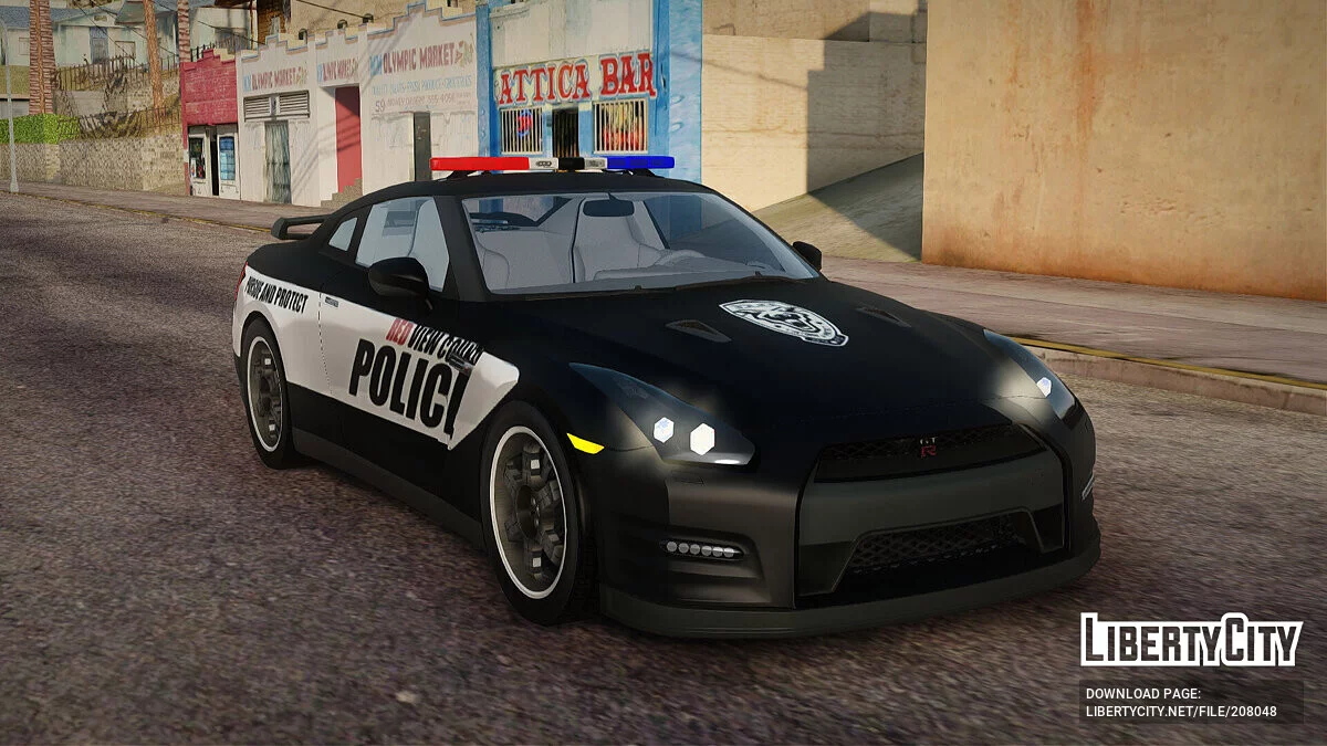 Nissan GT-R R35 Police из NFS Rivals / GTA San Andreas