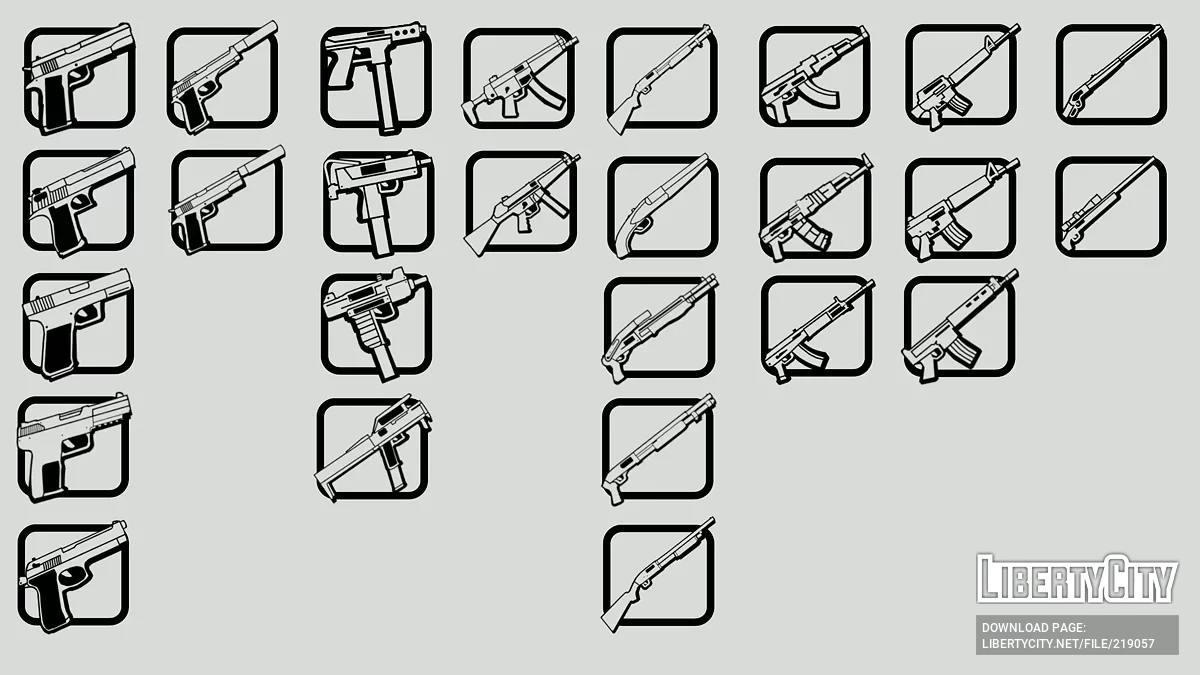 Иконки оружия для Weapon Details / GTA San Andreas