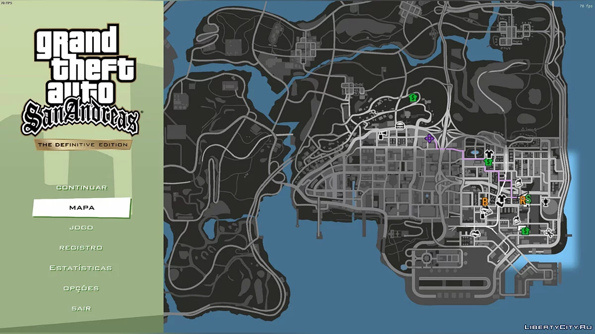 Радар, карта и иконки в стиле GTA 5 [GTA 3, VC, SA] / GTA San Andreas: The Definitive Edition