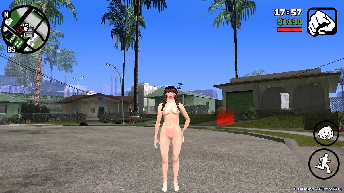 Aris из игры Darkness Rises (нудистка) / GTA San Andreas (iOS, Android)