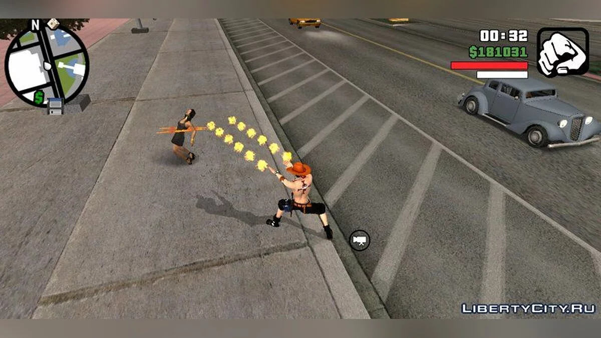 Огненные суперспособности из аниме "One Piece" / GTA San Andreas (iOS, Android)