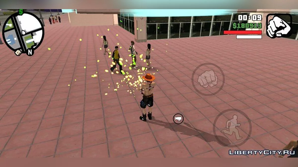 Огненные суперспособности из аниме "One Piece" / GTA San Andreas (iOS, Android)