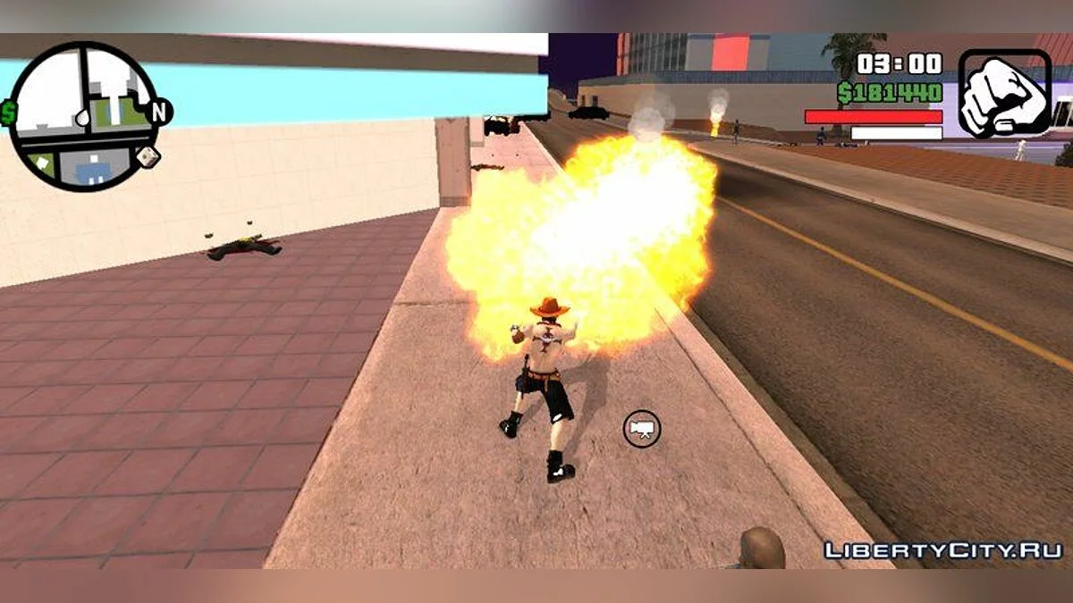 Огненные суперспособности из аниме "One Piece" / GTA San Andreas (iOS, Android)