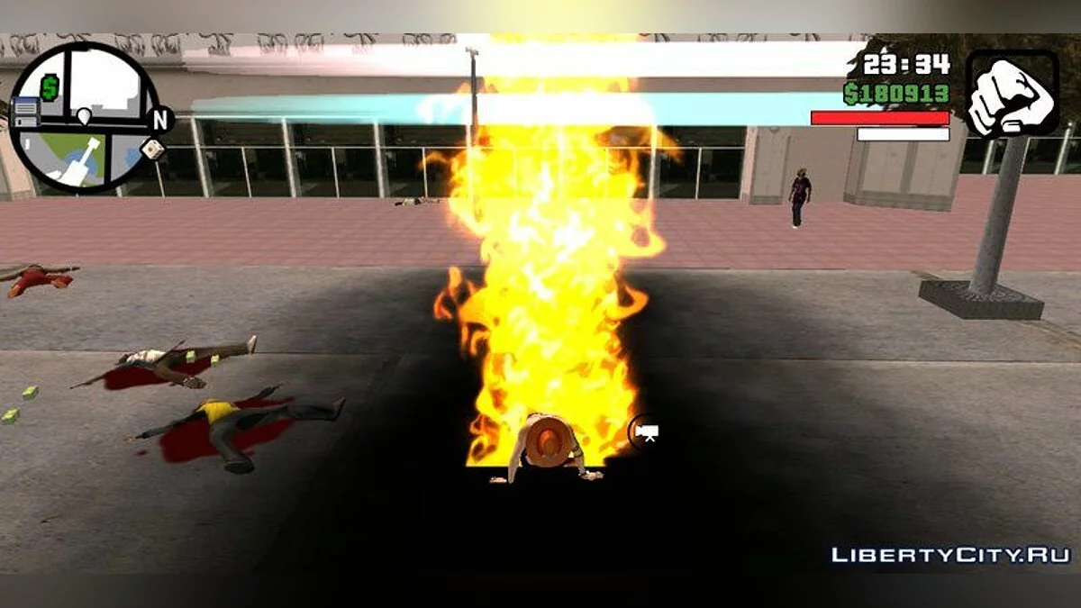 Огненные суперспособности из аниме "One Piece" / GTA San Andreas (iOS, Android)