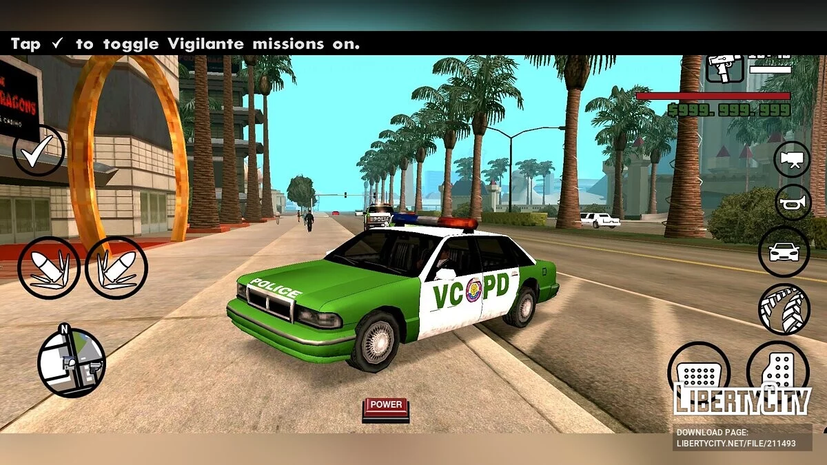 Ретектур полицейских машин под VCPD / GTA San Andreas (iOS, Android)