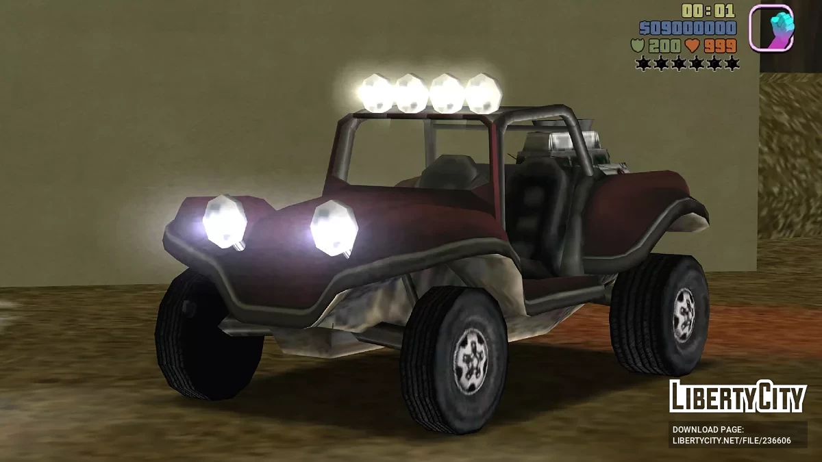 BF Injection с рабочими фарами / GTA Vice City