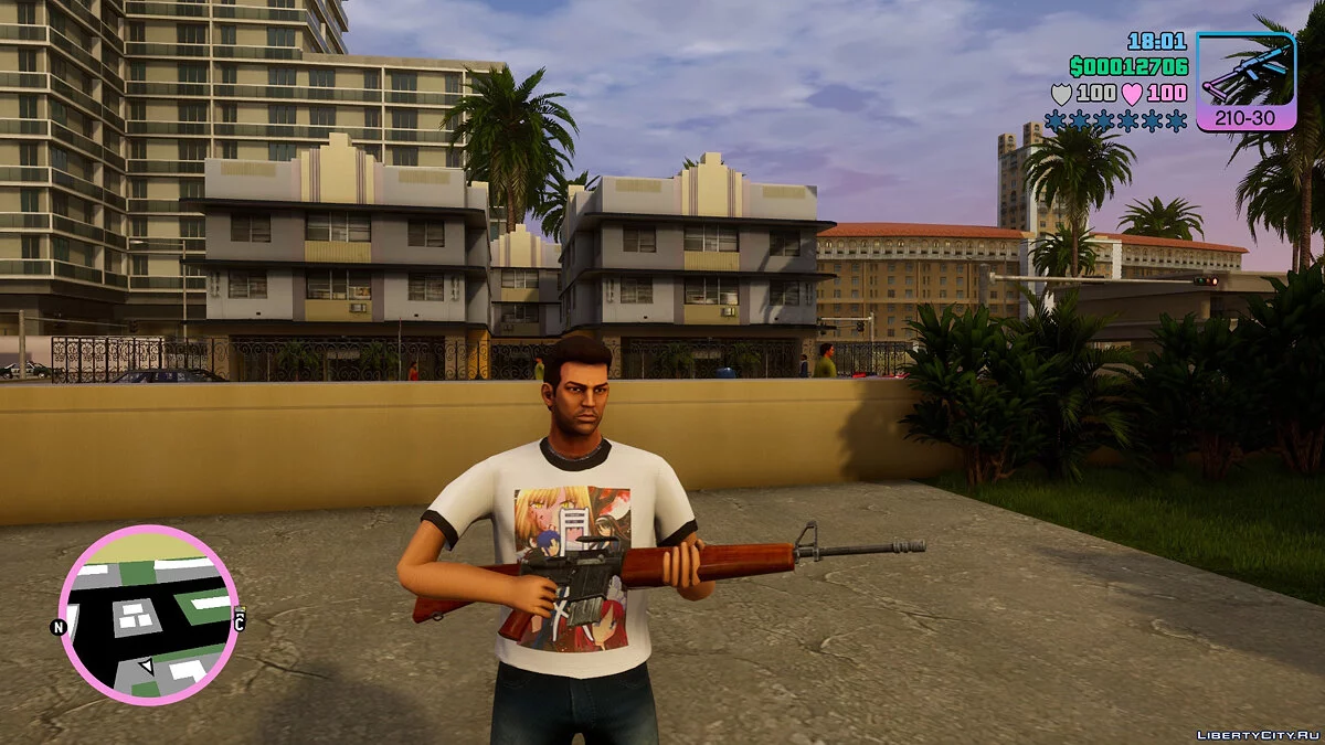 Service rifle from Fallout New Vegas / GTA Vice City: The Definitive Edition