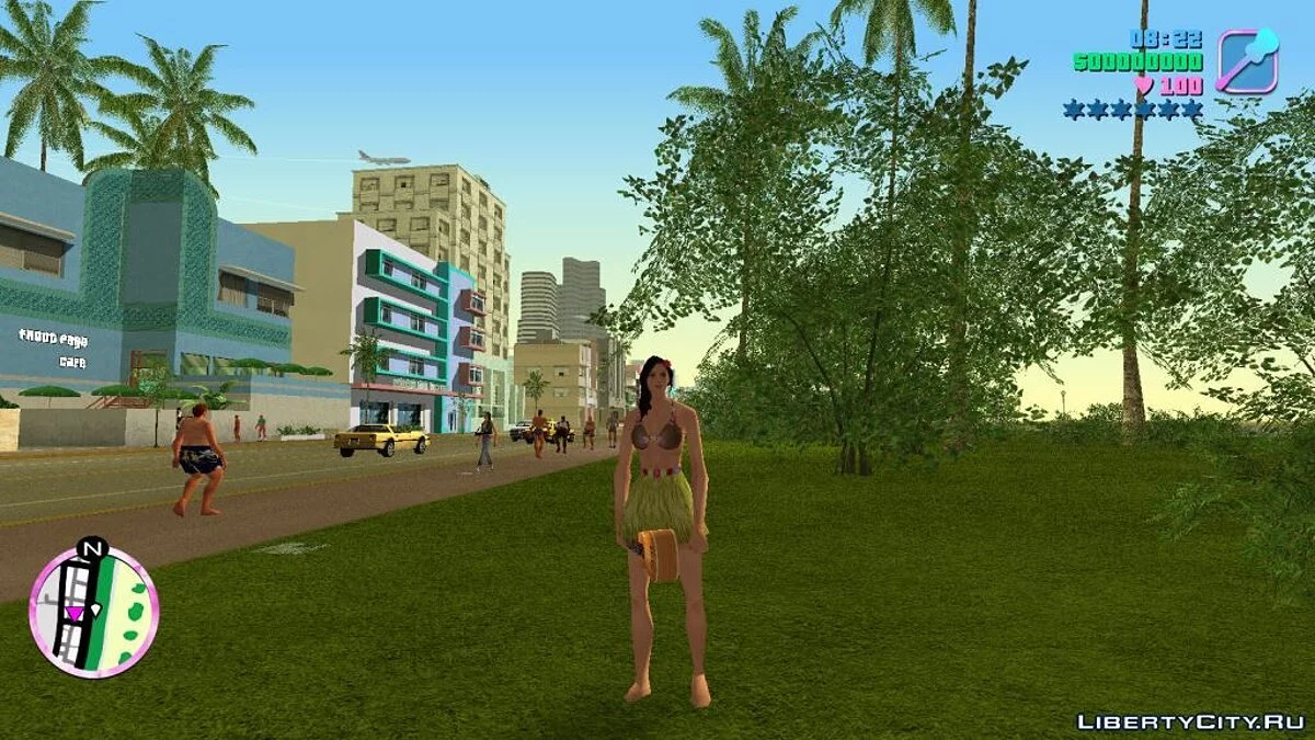 ukulele and hula-girl / GTA Vice City