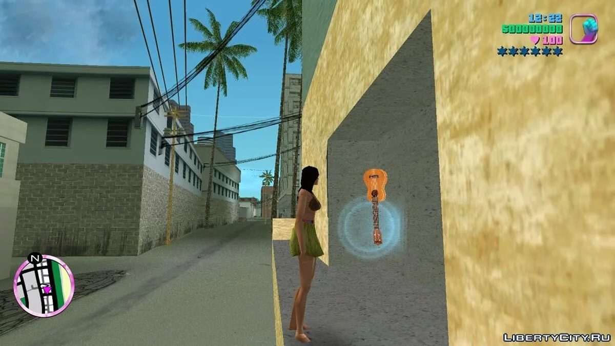 ukulele and hula-girl / GTA Vice City